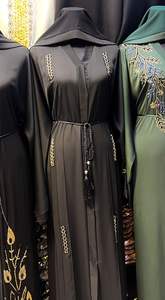 ชุดอาบายามุสลิมสีดำแบบดั้งเดิม2024ดูไบอุปกรณ์เสริมเสื้อผ้าอิสลามคาฟตันสำหรับผู้หญิงทำงานด้วยมือ - Product Image 3