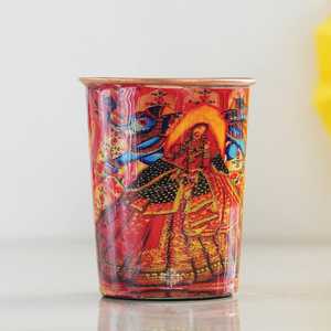 Verre de cuivre imprimé artistique avec des motifs géométriques abstraits pour la décoration de la maison de luxe au prix de gros - Product Image 1