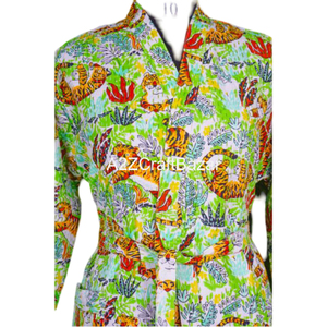 Chaqueta Kantha de algodón indio de lujo para mujer, elegante bata de Spa Floral, cinturones para la vida diaria, ropa de fiesta, dama de honor, elección perfecta - Product Image 3