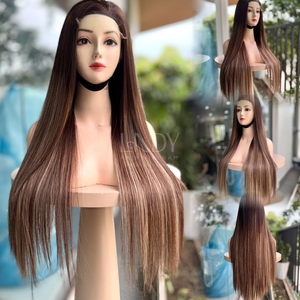 Pelucas Hermosas de la Más Alta Calidad, Cabello Humano Real 100% Vietnamita, Liso Natural, Color Personalizable, Peluca con Cierre - Product Image 3