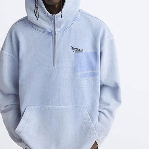 เสื้อฮู้ดซิป ¼  ผ้าสัมผัสนุ่ม สวมใส่สบาย ทรงหลวม สำหรับใส่ในชีวิตประจำวัน เสื้อฮู้ดซิป ¼ - Product Image 2