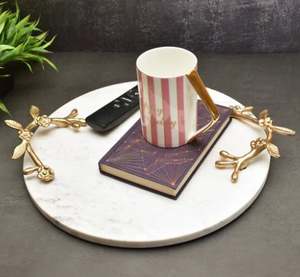 ถาดเสิร์ฟของตกแต่งทำด้วยมือทำจากหินอ่อนธรรมชาติที่เป็นมิตรกับสิ่งแวดล้อมโดยช่างฝีมือ - Product Image 4