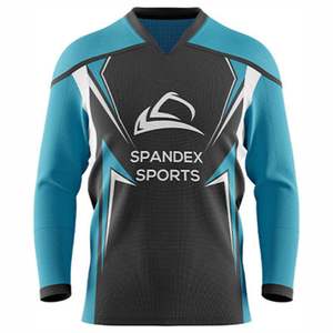 เสื้อเจอร์ซีย์บอลฮอกกี้ออกแบบเองได้ด้วยดีไซน์ที่เป็นเอกลักษณ์100% โพลีเอสเตอร์สีและโลโก้ตามสั่ง-แห้งเร็วและระบายอากาศได้ดี - Product Image 1