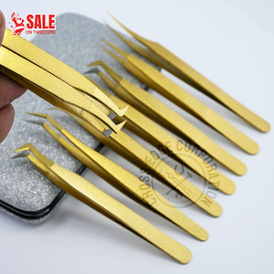 Professional Fiber Tip Eyelash Extension Tweezer Japanese Steel Fine X Boot Volume Straight Pointed Lash <b>Tool</b> - Product Image 1