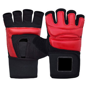 Guantes de Boxeo sin Dedos de Cuero Vacuno de Diseño Preciso, Transpirables, que Absorben la Humedad, con Cierre de Velcro - Product Image 5