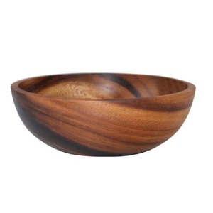 2025 grand bol de service en bois de table design exportateur nouveau design bol de service à salade en bois fait à la main exportateur en gros - Product Image 1