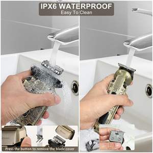 Afeitadora Eléctrica Rotativa Inalámbrica para Hombre, Impermeable IPX7, Kit Recortador de Barba de Doble Cuchilla, Afeitado con Lámina para Cabeza Calva - Product Image 6