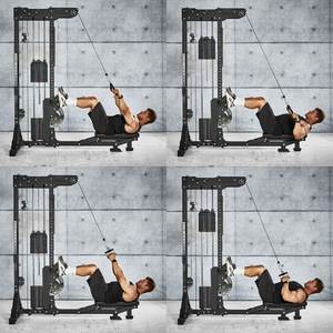Gold <strong>Box</strong> 3 in 1 High Lat Pull-down Trainer Sitting Rowing Machine Sitting Rowing Machine Fitness <strong>Frame</strong> Trainer Steel Material - Product Image 4