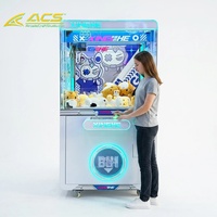 ACS Shopfront Mini Machine à grue à cadre métallique pour attraper des animaux en peluche, modèle UL, à monnayeur