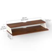 Maisy Unité de divertissement TV murale standard avec étagères pour livres et décoration Unité d'affichage standard jusqu'à 42 pouces