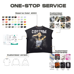 Wholesale Custom Men <b>Oversized</b> Boxy Fit <b>Vest</b> 100% Cotton 230GSM Vintage Acid Wash Streetwear Graphic Design Tank <b>Top</b> - Product Image 4