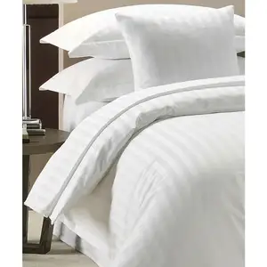 Hotel Kwaliteit Witte Streep Dekbedovertrekken Set 300 Thread Count Super Soft Luxe Dekbedovertrek Beddengoed Sets En Dekbed Covers