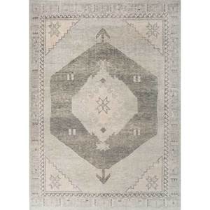 Alfombra de Lana Azul Clásico con Nudos a Mano, Diseño Geométrico para Sala de Estar o Auto, Tamaño 9x12 - PKWL-8043 - Product Image 1