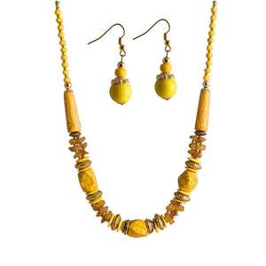 Beadside Yellow Beads Collar Conjuntos de joyería de moda 1105920A - Product Image 1