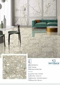 Azulejos de porcelana cuadrados de mármol gris brillante de diseño moderno de lujo 60x60 400x400mm ladrillo refractario clásico para baño de piso Interior - Product Image 3