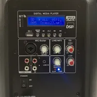 Set Speaker Portabel 200W Stereo Nirkabel dengan Remote Control TWS DSP Micro SD MP3 untuk Acara Luar Ruangan