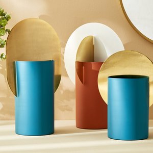 Townxan แจกันโลหะทำด้วยมือแจกันดอกไม้โลหะสไตล์ชายฝั่ง - Product Image 2