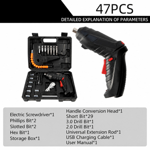 Juego de Destornilladores Eléctricos Recargables Inalámbricos de 3.6V, Herramienta Eléctrica Plegable con Carga USB para Reparaciones Domésticas y Bricolaje - Product Image 6