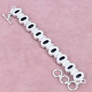 Handmade Bohemian 925 Sterling Silver <b>Bracelet</b> Amethyst Gemstone Wedding Party Gift for Women Christian Inspired Bridal Jewelry - Product Image 4