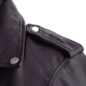 แจ็กเก็ตหนังสำหรับผู้ชายเสื้อแจ็กเก็ตหนังแฟชั่นสำหรับฤดูหนาวโลโก้ตามสั่ง - Product Image 4