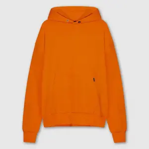Sudadera con Capucha Personalizada Color Naranja para Hombre, Estilo Urbano, Hombros Caídos, Algodón Grueso, Sudadera con Capucha para Hombre - Product Image 5