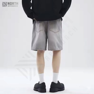 Nouveauté été, mode masculine, short en jean extensible décontracté, short en denim gris, short en toile pour hommes, short de rue pour hommes, été - Product Image 5