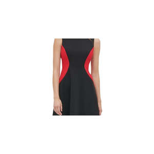 Abito Tommy Hilfiger da donna, comodo, a blocchi di colore, modello svasato, nero, taglia 14 - Product Image 2