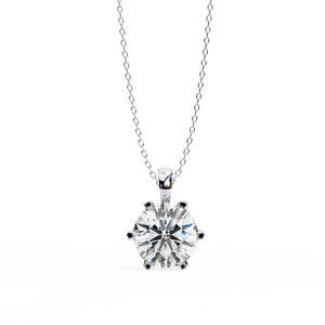 Pendentif en or 18 carats pour femme avec un magnifique diamant cultivé en laboratoire, pendentifs et breloques en diamant - Product Image 6