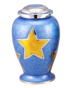 Urnes de crémation adultes en laiton de dôme supérieur avec des urnes de crémation funéraires en métal de finition de marbre brun de conception d'or pour les cendres humaines - Product Image 6