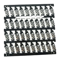 Placa de circuito de bombilla Led de placa base de teléfono PCB de doble capa de aceite negro