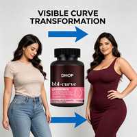 Complément alimentaire BBL Curve Gummies pour femmes adultes, saveur fraise, format gommes, flacon de 60 unités