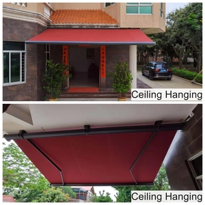 Toldo telescópico retráctil <span class=keywords><strong>para</strong></span> colgar en la pared o en el techo con luz LED <span class=keywords><strong>de</strong></span> control remoto y Sensor <span class=keywords><strong>de</strong></span> viento inteligente <span class=keywords><strong>para</strong></span> uso doméstico - Product Image 2