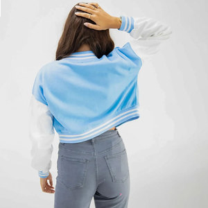 Chaqueta Corta Deportiva Estilo Universitario para Mujer, con Mangas Largas, Tallas Grandes, Chaquetas Universitarias de Béisbol - Product Image 4