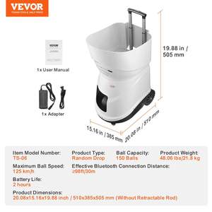 Máquina Lanzapelotas de Tenis Profesional, Automática y Portátil, con Plástico ABS y Goma, para Entrenamiento y Práctica al Aire Libre - Product Image 6