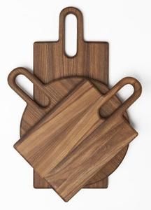 Planche à découper en bois massif conçue avec un grain de bois d'acacia épais pour une utilisation intensive dans la cuisine, trancher et servir les aliments - Product Image 4