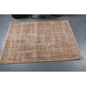 Tapis en laine turque moderne chic et vintage 3.7ft X 5.4ft motif patchwork tissé plat pour décor de salon 4m de largeur support en latex - Product Image 3