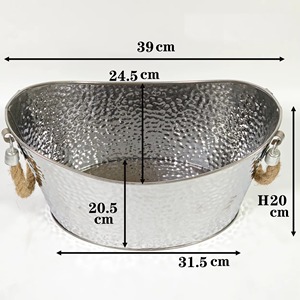 ชามสแตนเลสสำหรับเครื่องดื่มทำจากโลหะแบบคลาสสิกถังแช่ไวน์ถังแช่เบียร์แชมเปญสำหรับเสิร์ฟในบ้านและงานปาร์ตี้ - Product Image 6