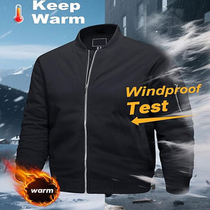 Wholesale Customizable Men's Varsity Bomber <b>Jackets</b> <b>Plus</b> <b>Sizes</b> Vintage Denim Washed Technique Zipper Stand Eco-Friendly Winter - Product Image 2