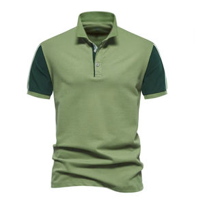 Chemises pour hommes en maille décontractées, respirantes, en tissu doux et solide, avec logo personnalisé, anti-rides, séchage rapide, durables, nouvelle arrivée - Product Image 1