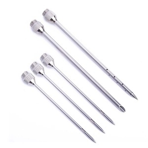 Stainless Steel Barbecue Meat Marinade Injector Needle Syringe Replacement Needles 1OZ 2OZ 4OZ