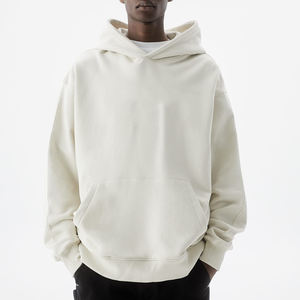 Sweats à capuche pour hommes avec logo imprimé personnalisé haute qualité pull-over de rue surdimensionné vintage lavé poids lourd sweats à capuche en coton pour hommes - Product Image 1