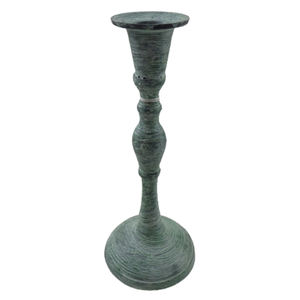 Bougeoir en fer décoratif de noël bougeoir à texture verte pour mariage et salon décoratif fait à la main - Product Image 1