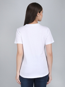 Personalizado 2025 verano Mujer trajes cuello redondo Regular Top mujer gráfico personalizado algodón Camisetas Mujer camiseta - Product Image 3