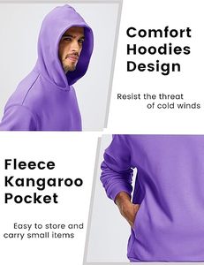 Unisex Streetwear Oversized Hoodie Heavyweight Cotton Fleece Vintage Washed Black <b>Pullover</b> - Product Image 5