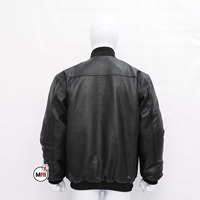 Blouson Bomber en Cuir Uni de Haute Qualité à Manches Longues avec Fermeture Éclair Intégrale Personnalisable pour Homme – Hiver Respirant et Tendance