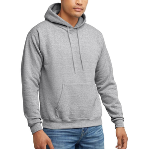 Sweat à capuche thermique lourd pour homme, à manches longues, style streetwear hiver, fermeture éclair, couleur unie, 100 % coton, directement de l'usine - Product Image 1