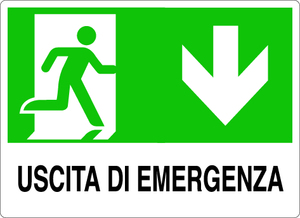 Cartello Segnaletico Uscita di Emergenza cm. 30x20 - Product Image 1