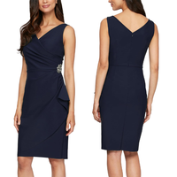 Robe de travail en taffetas à silhouette crayon, taille empire, style princesse, pour femme d'affaires, bureau, dîner, événement, occasion spéciale, invitée