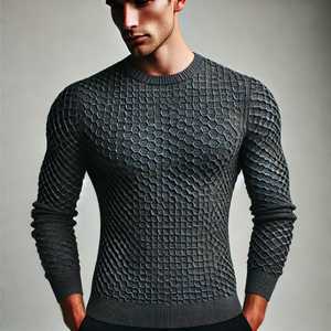 Cárdigan de Lana 100% Personalizado para Hombre, Invierno, Forro Polar Sólido, Cierre de Cremallera, Antiarrugas, Transpirable, Cuello Redondo, Logotipo Frontal, Otoño - Product Image 4