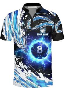 Camisetas de Polo para Billar al por Mayor, Jersey Personalizado para Equipos de Billar, Sublimado, de Secado Rápido, Ropa Deportiva - Product Image 2